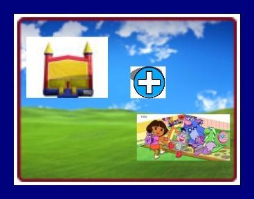 13 X 13 BOUNCE WITH DORA THEME 13 X 13 BOUNCE WITH DORA THEME