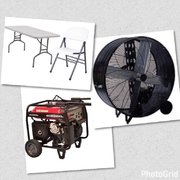 Tables, Chairs, Fans, Generators And More