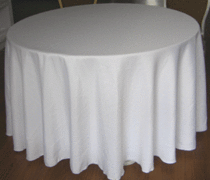 Linen Table Cover 120" Round Full Length 