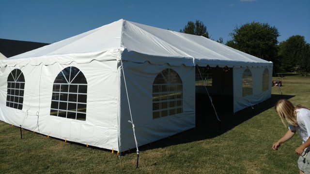 20x40 FRAME TENT WITH WINDOW SIDEWALLS ON CONCRETE SURFACE (WEIGHTED) 20x40 FRAME TENT WITH WINDOW SIDEWALLS ON CONCRETE SURFACE (WEIGHTED)