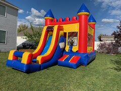 Castle Bounce House and Dry Slide Combo