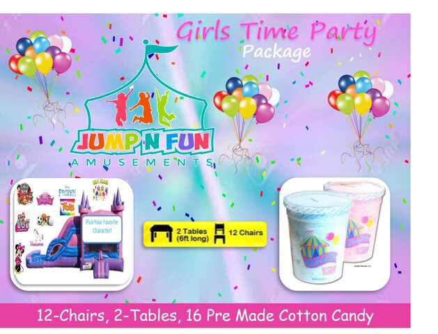 Princess, 2 tables, 12 chairs & 16 Cotton Candy Princess, 2 tables, 12 chairs & 16 Cotton Candy