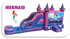 Mermaid Bounce House & Dual Slide Combo