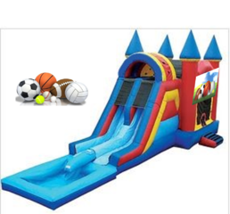 Sports Castle Bounce House & Double Slide Combo