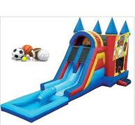 Sports Castle Bounce House & Double Slide Combo