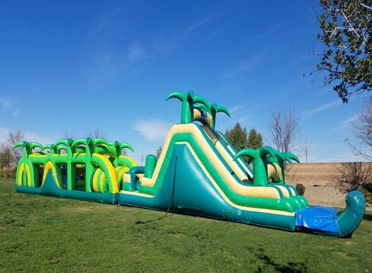 90 Ft Safari Obstacle Course With Pool (Item 706) 90 Ft Safari Obstacle Course With Pool (Item 706)