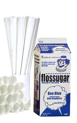 Blue Cotton Candy Sugar With Sticks (50 Servings) 