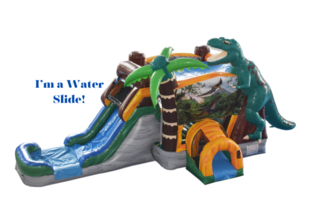 Mega Jurassic Bounce House Slide Combo (wet)