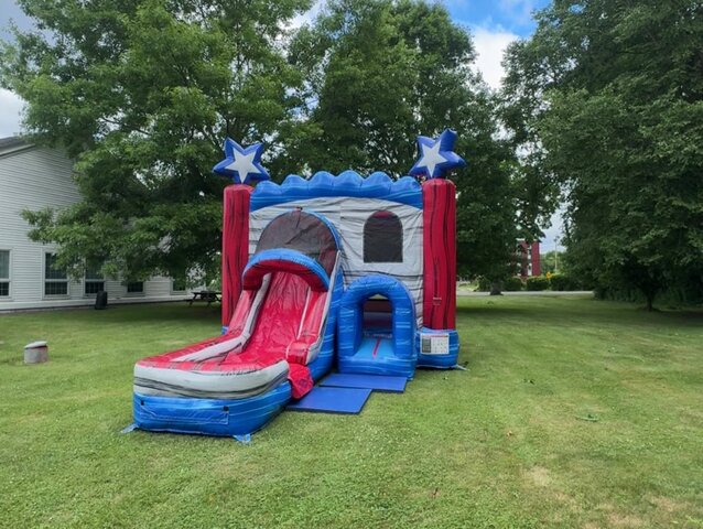 Red, White & Blue Combo Bounce House Red, White & Blue Combo Bounce House