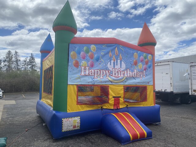 Happy Birthday Balloons  Art Panel Bouncer