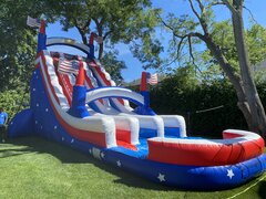 (#15)  All American double lane waterslide with pool
