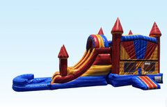 (#59) Double Lane WATERSLIDE and Bouncer Combo  WS8