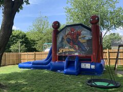 (#57)  SPIDER MAN WATER SLIDE BOUNCE COMBO  WS43