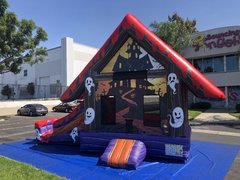 Haunted Halloween Bounce House with Slide