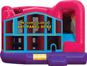 Pink Premiere 5-in-1 Extra Large Combination Bounce, Slide and Play Ride (CWD19161) Pink Premiere 5-in-1 Extra Large Combination Bounce, Slide and Play Ride (CWD19161)