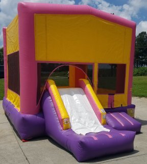 Pink PartyTime Jump and Front Slide - Large (CD151601) Pink PartyTime Jump and Front Slide - Large (CD151601)
