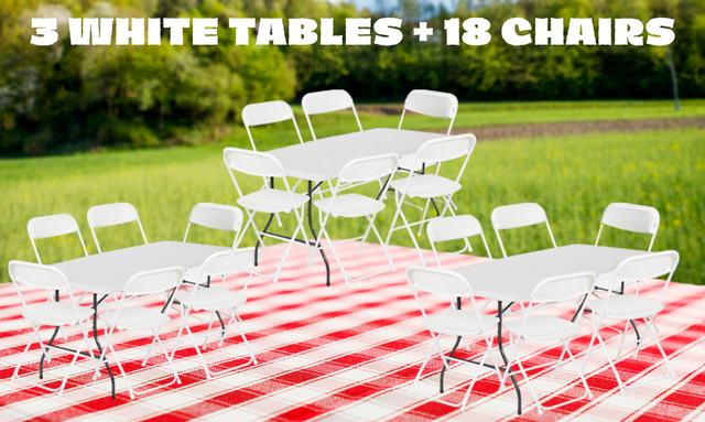 3 Tables and 18 Chairs 3 Tables and 18 Chairs