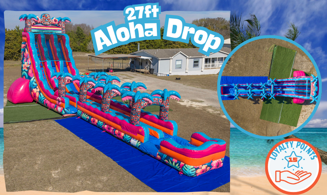 27' Aloha Drop with Slip n Slide XL Pool 27' Aloha Drop with Slip n Slide XL Pool