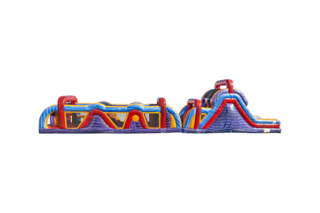 80' Monster Rock Dual Lane Slide Marble Mania Obstacle Course 