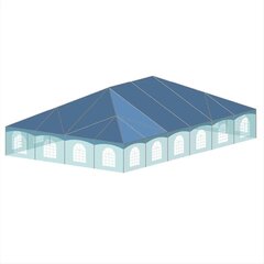 40x60 Frame Tent with cathedral and Solid Walls
