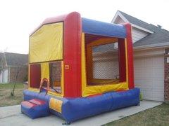 Red blue yellow bounce house 15 x 15 Red blue yellow bounce house 15 x 15