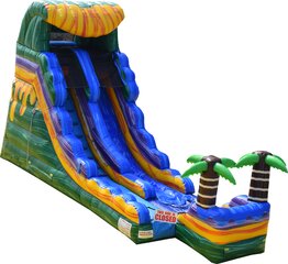 16ft Green Tropical Water with Splash Pad