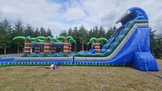 22ft Tropical Tsunami waterslide with Slip and Slide and pool