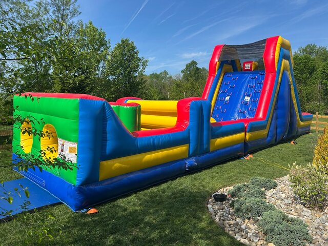 50ft Obstacle Course Multi Color 11ft Slide Dry Only 50ft Obstacle Course Multi Color 11ft Slide Dry Only