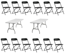 2 Tables 12 chairs 