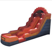 12’ Fire Red Marble Wet / Dry Slide 