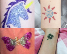 Glitter Tattoos (up to 20 kids Approx.)
