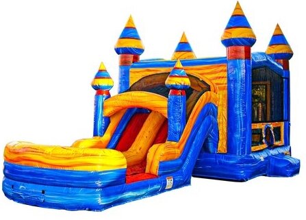 New! Melting Artic Castle Dual Slide Combo Wet New! Melting Artic Castle Dual Slide Combo Wet
