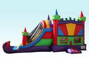 Multicolored Castle Combo Bounce House Multicolored Castle Combo Bounce House
