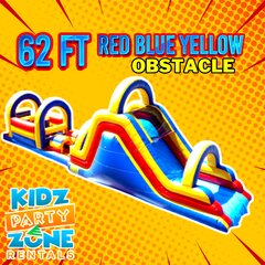 62 ft. Red, Yellow and Blue Obstacle Course