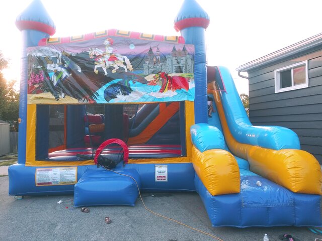 Knights and Dragons Castle-with dry slide and basketball hoop Unit B Knights and Dragons Castle-with dry slide and basketball hoop Unit B