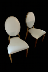 Bella Chair – White + Gold