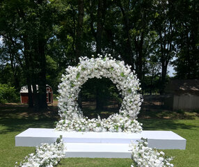 White Acrylic Wedding Stage