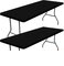 Tablecloth 8 Foot (Rectangle)(Black)(Spandex) Picnic Table Cloth