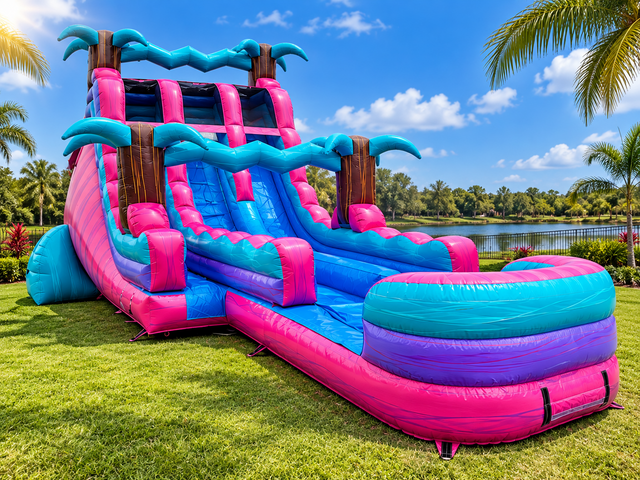 Pink Double Splash Slide Pink Double Splash Slide
