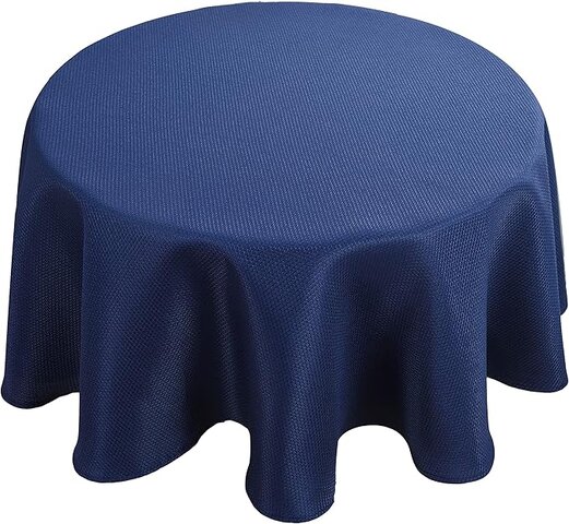 120 Inch Navy Blue Polyester Round Tablecloth 120 Inch Navy Blue Polyester Round Tablecloth