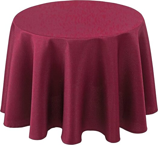 120 Inch Burgundy Polyester Round Tablecloth 120 Inch Burgundy Polyester Round Tablecloth