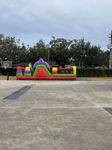 30’ Obstacle With Climbing Wall And Slide 30’ Obstacle With Climbing Wall And Slide