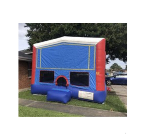 Large (R,W,B)Bounce House With Hoop