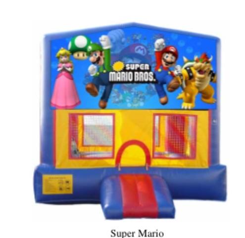 Deluxe Bounce House With Hoop - Super Mario