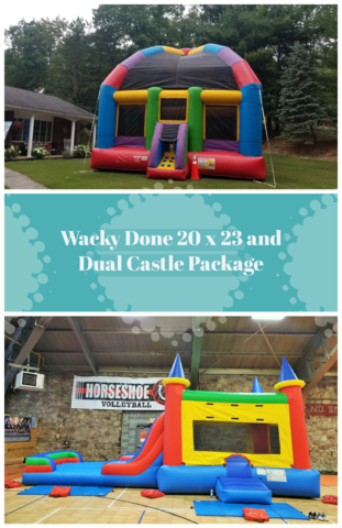 Wacky Dome Bounce House and Dual Castle Package Wacky Dome Bounce House and Dual Castle Package