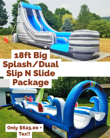 18ft Big Splash/ Surf The Wave Dual Slip n Slide Package 18ft Big Splash/ Surf The Wave Dual Slip n Slide Package