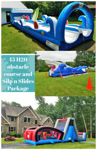 45 H20 Obstacle Course and Slip N Slide Package 45 H20 Obstacle Course and Slip N Slide Package