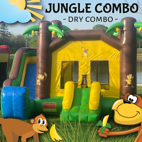 Jungle Bounce House with Slide 