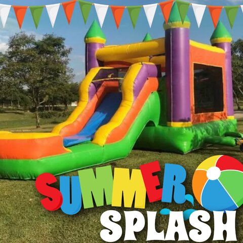Summer Splash Bounce House w/ Water Slide & Pool (Wet Combo) Summer Splash Bounce House w/ Water Slide & Pool (Wet Combo)