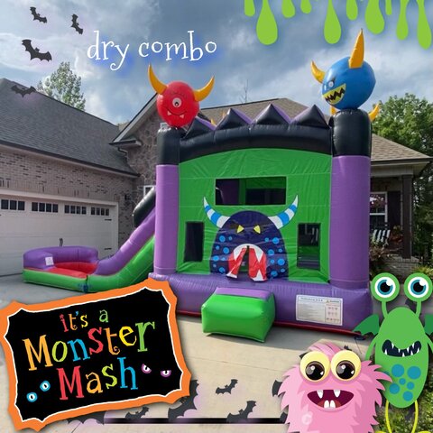Monster Mash Bounce House w/ Slide (Dry Combo)